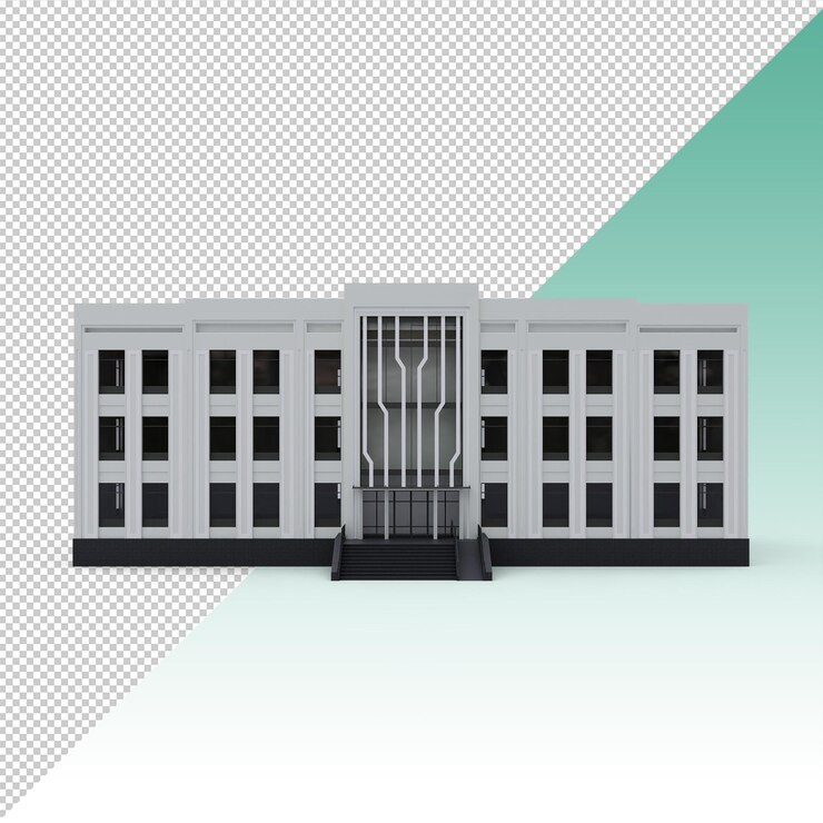 PSD edificio de oficinas aislado