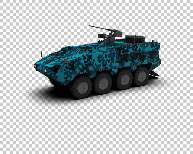 PSD edificio de tanques blindados aislado en el fondo ilustración de renderización 3d
