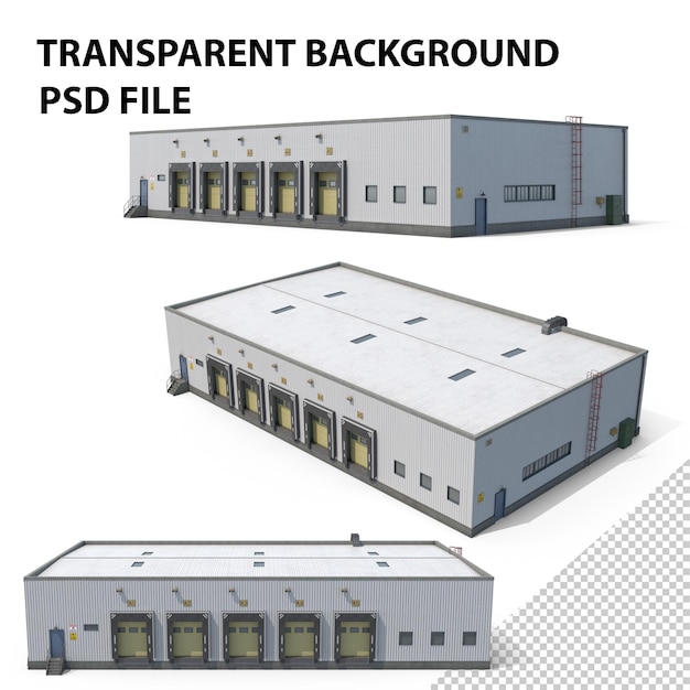 PSD edifícios industriais png