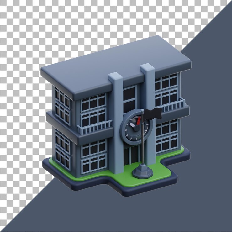 PSD edificios públicos en 3d