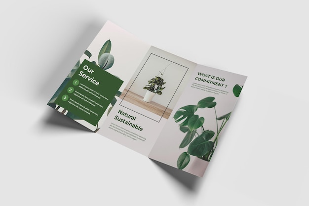 Editabile Trifold Brochure Mockup PSD