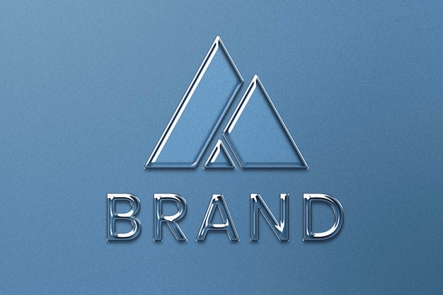 Editable business logo psd em estilo em relevo