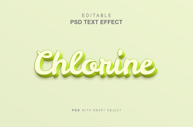 editable chlorine text effect template