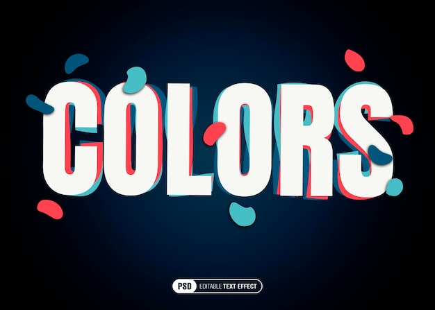 Editable Color Layers Text Effect
