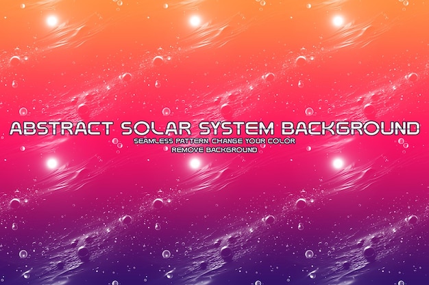 Editable Cosmic Background with Planet and Star Patterns