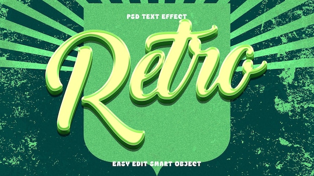 Editable efecto de texto retro 3d