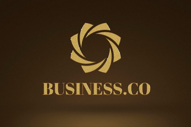 PSD editable gold business logo psd