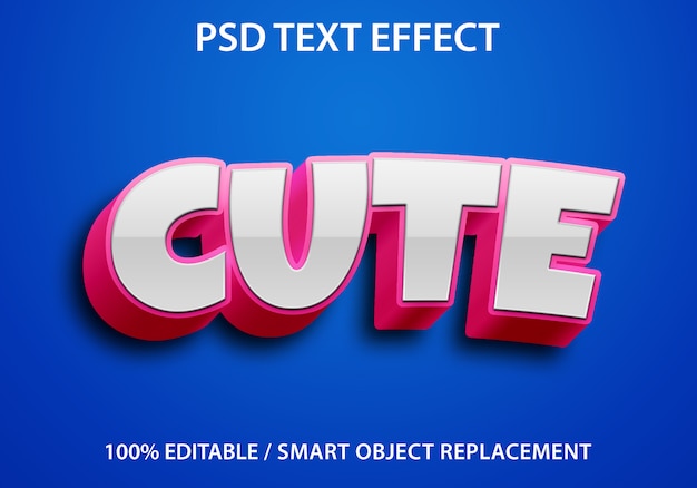 Editable Text Effect Cute 