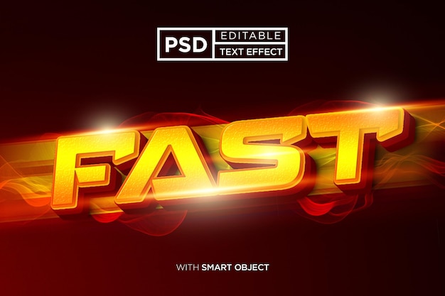 editable text effect fast typography font mockup