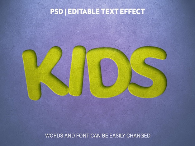 Editable Text Effect Kids