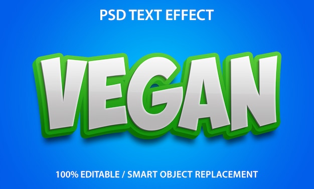 Editable Text Effect Vegan