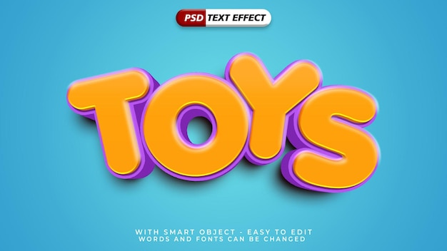 Editable toys text style effect