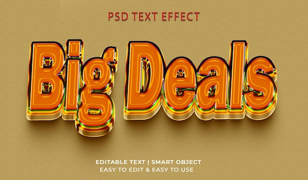 Editierbare Text-Stil-Effekte für große Angebote
