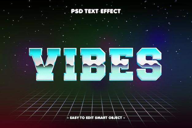 PSD editierbare texteffekte von vintage vibes