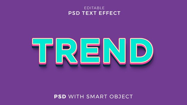 Editierbare Vorlage für Trendtexteffekte