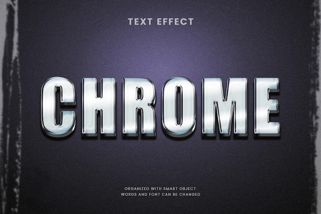 Editierbarer 3D Chrome-Texteffekt