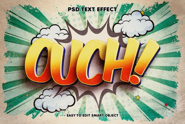 Editierbarer Text-Effekt im Comic-Stil