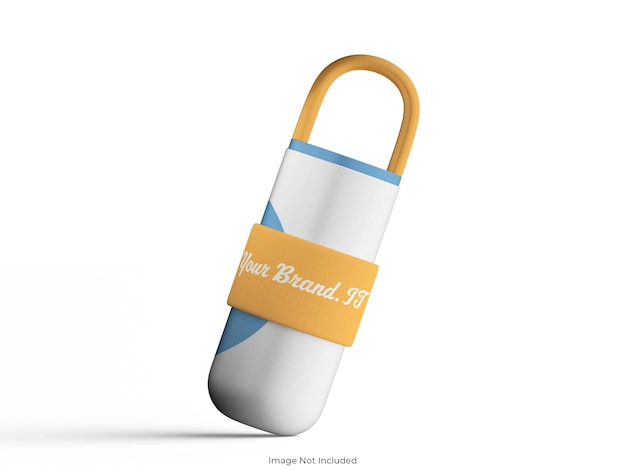 Editierbares Modell einer isolierten Wasserflasche