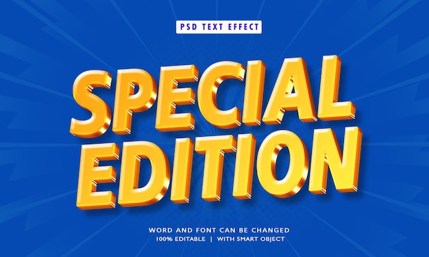 Édition spéciale 3D Effets de texte modifiables de style