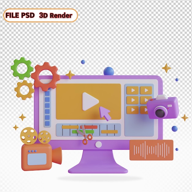 PSD editor de video