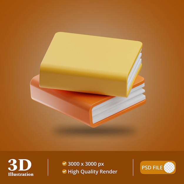 Educación objeto libro ilustración 3d