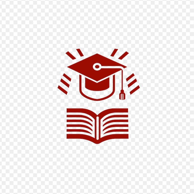 PSD educational game award logo with a book and a graduation cap psd vector creative design tattoo art