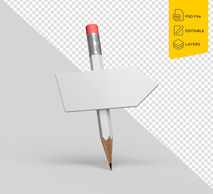 PSD educazione infografica disegno matita e segnali stradali elementi segnaletica educativa illustrazione 3d