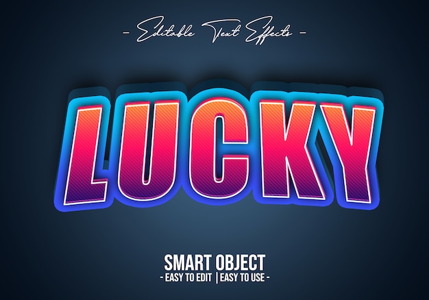 Efecto 3d-lucky-text-style-style