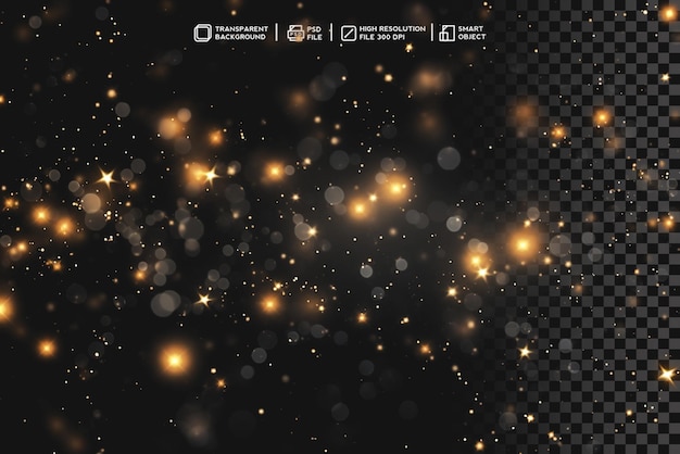 Efecto Bokeh de la estrella de luz hipnotizante en un impresionante realismo sin fondo