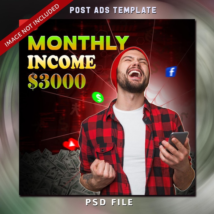 Efecto de brillo moderno Diseño de carteles para las redes sociales