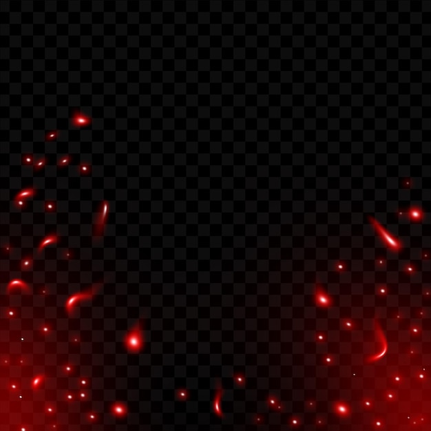 Efecto de chispas de fuego rojo
