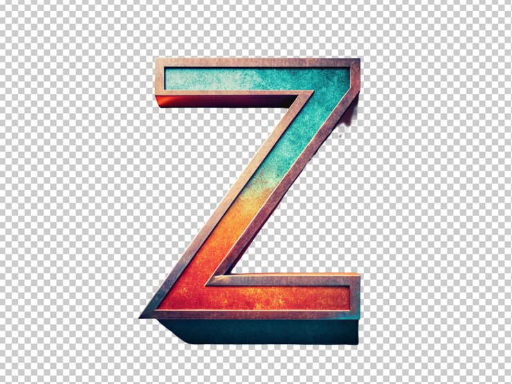 PSD efecto de color del alfabeto z