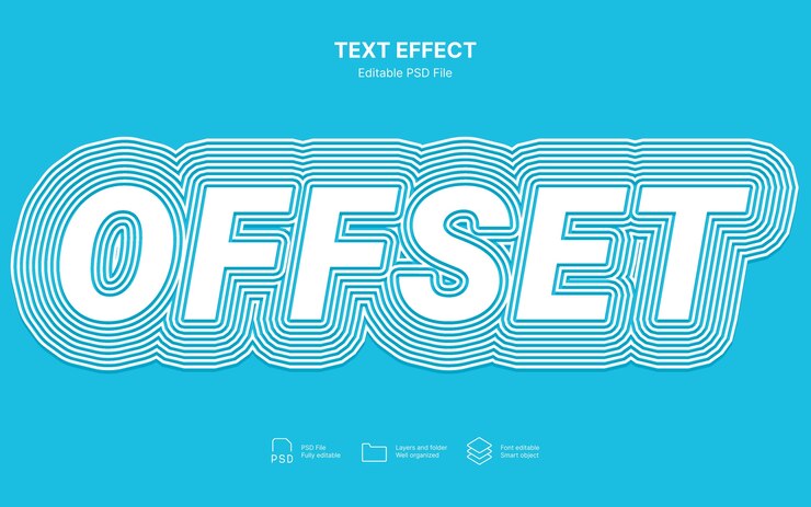 PSD efecto de desplazamiento de texto