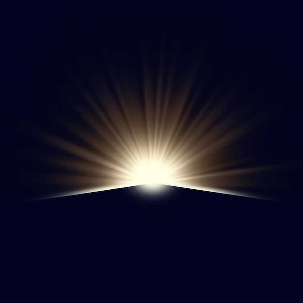 efecto de destello de la lente de luz