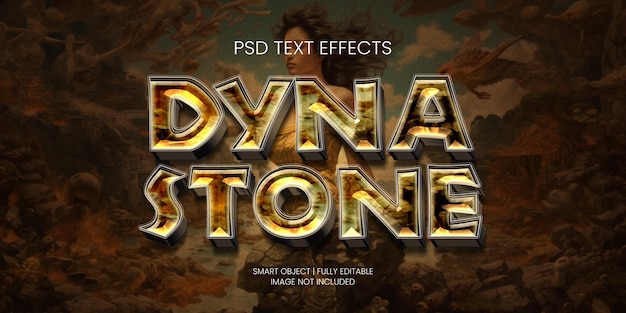 El efecto dyna stone text