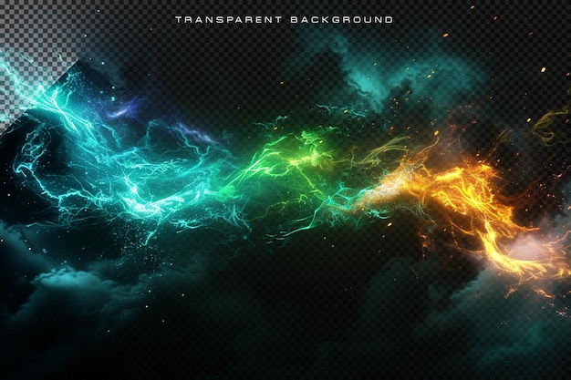 Efecto especial de haz de luz VFX en fondo transparente
