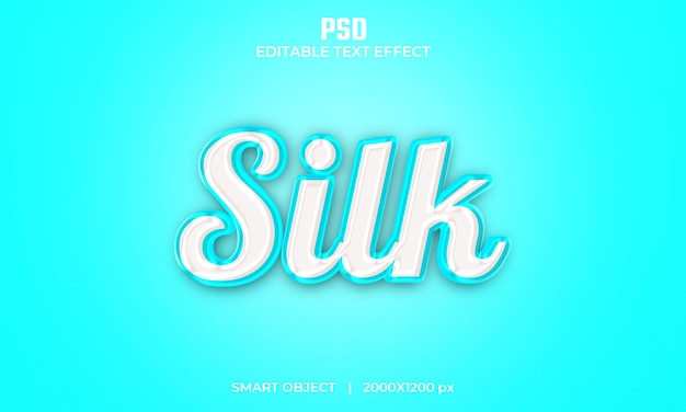 Efecto de estilo de seda 3d ext PSD Premium