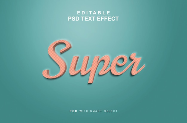 Efecto de estilo de súper texto