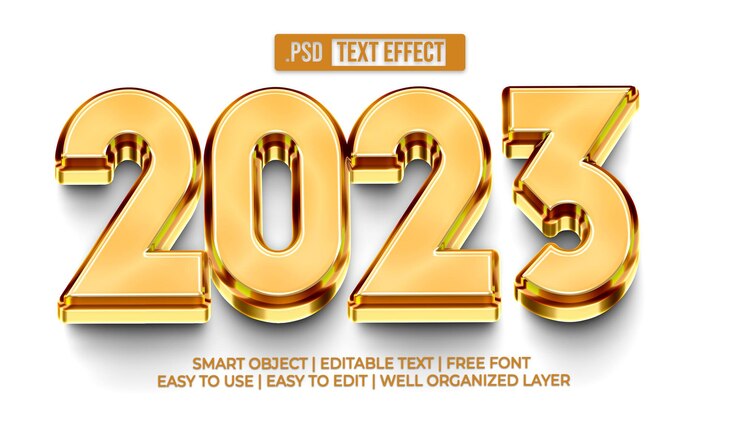 PSD efecto de estilo de texto 2023
