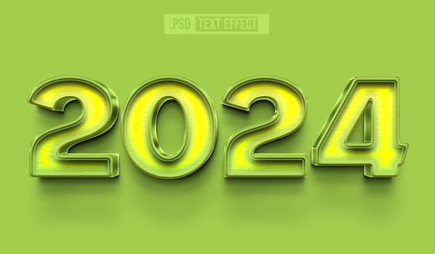 Efecto de estilo de texto 2024 PSD