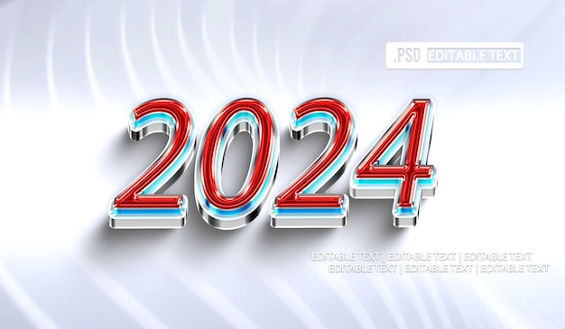 Efecto de estilo de texto 2024.