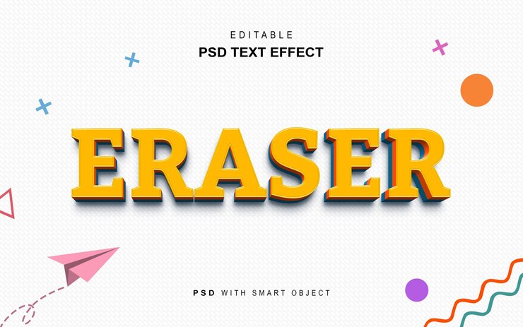 Efecto de estilo de texto 3d de borrador