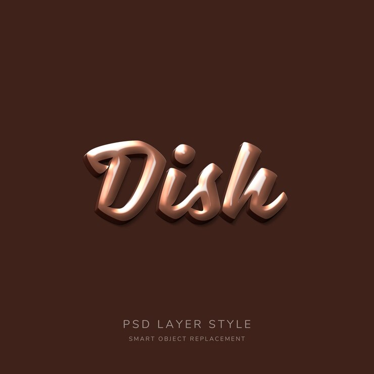 PSD efecto de estilo de texto 3d de chocolate