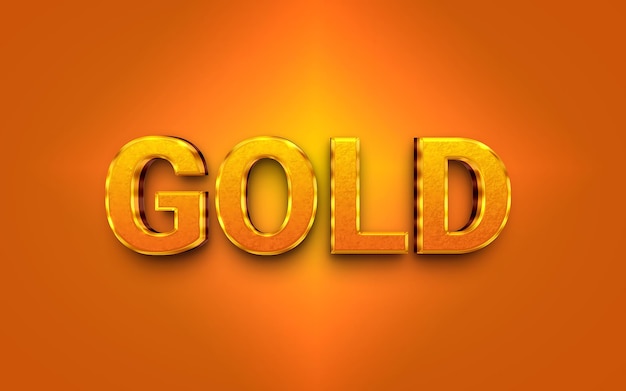 Efecto de estilo de texto 3D editable dorado