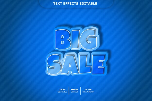 Efecto de estilo de texto 3d de gran venta