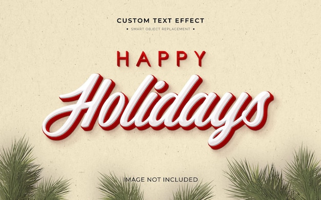 Efecto de estilo de texto 3d de navidad