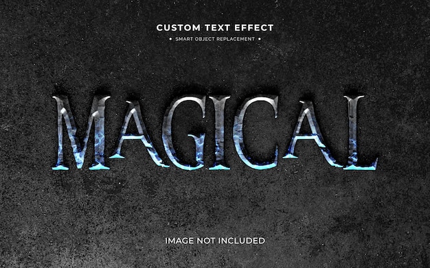 Efecto de estilo de texto 3d de películas mágicas y videojuegos