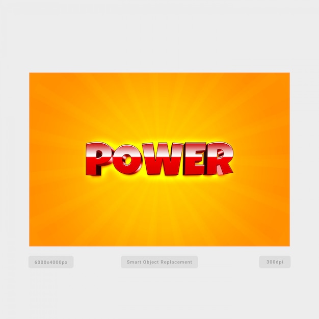 Efecto de estilo de texto 3D Power