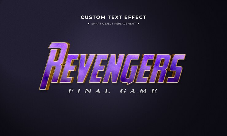 PSD efecto de estilo de texto 3d púrpura