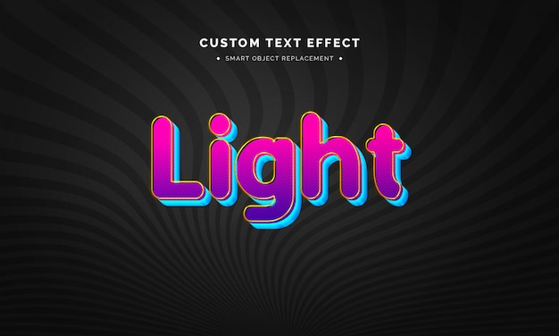 Efecto de estilo de texto 3D retro